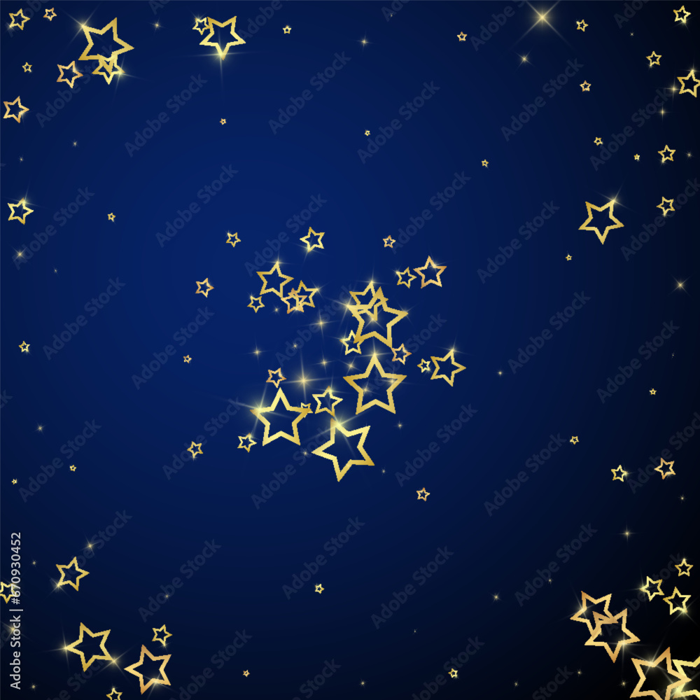 Gold sparkling star confetti. Gold sparkling star confetti.