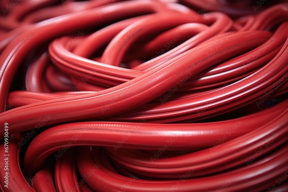 close-up of a rubber hoses texture