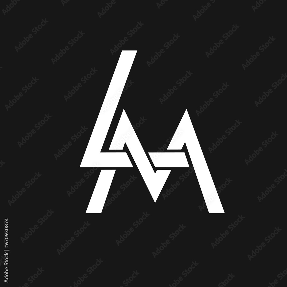 Fototapeta premium Lm initial Letter icon design template