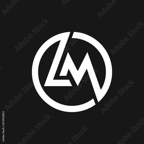 Lm initial Letter icon design template