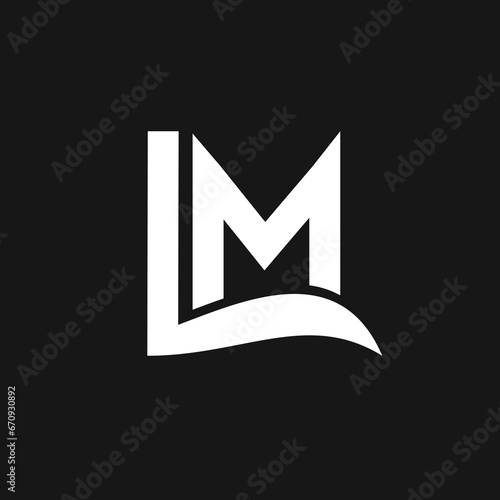 Lm initial Letter icon design template