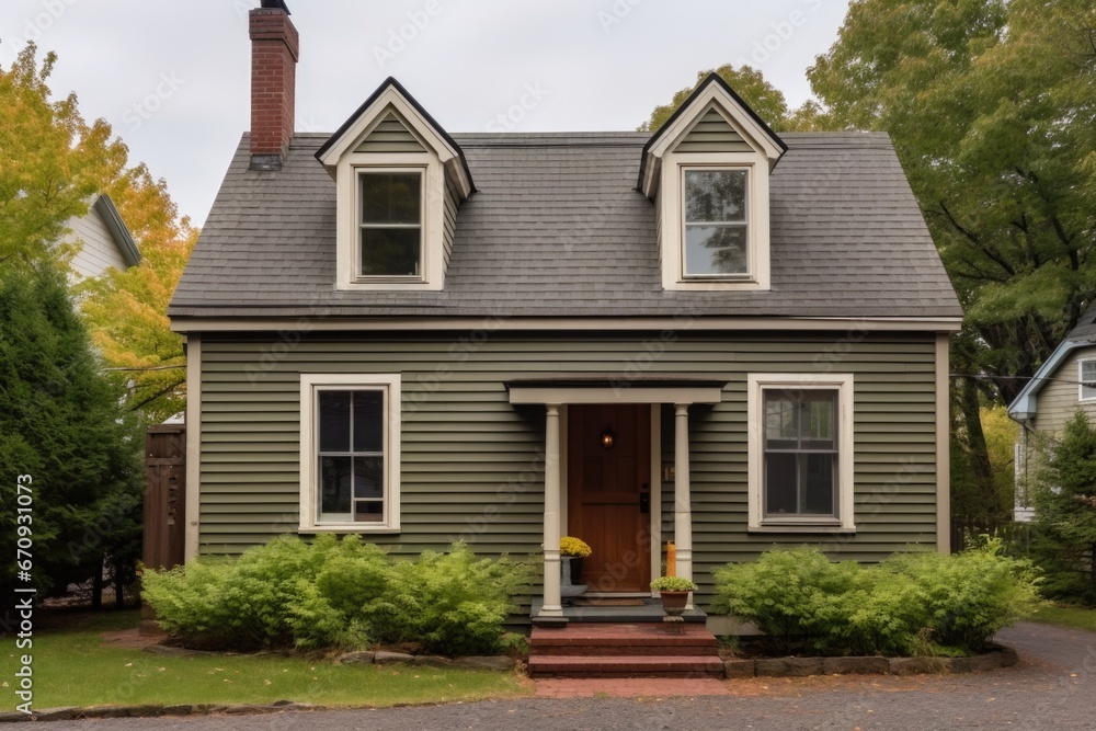 saltbox house with a central chimney and a distinct front door saltbox house with a central chimney and a distinct front door