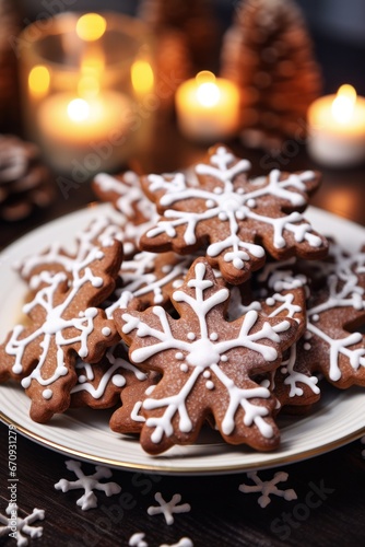  Holiday Treats: Reindeer Shaped Gingerbread Cookies on a Christmas Background