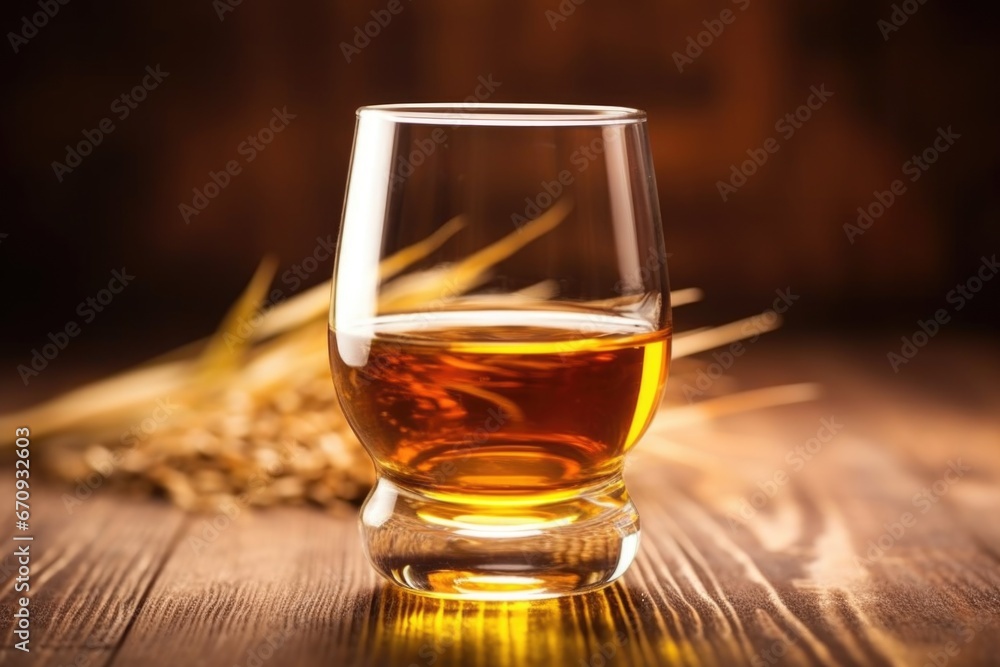 close-up of glass filled with golden malt whisky close-up of glass filled with golden malt whisky