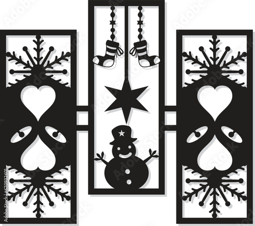 Christmas panel wall decor design