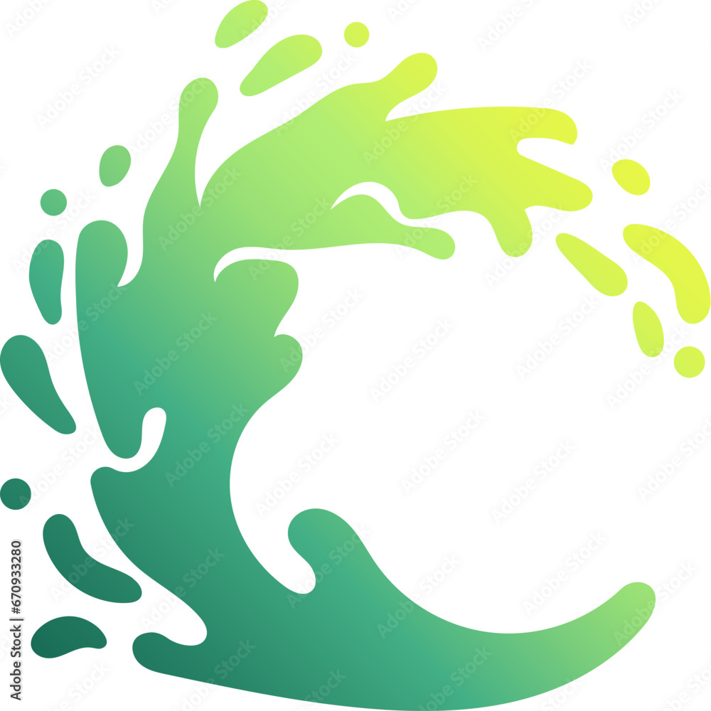gradient water splash shape gradient water splash shape