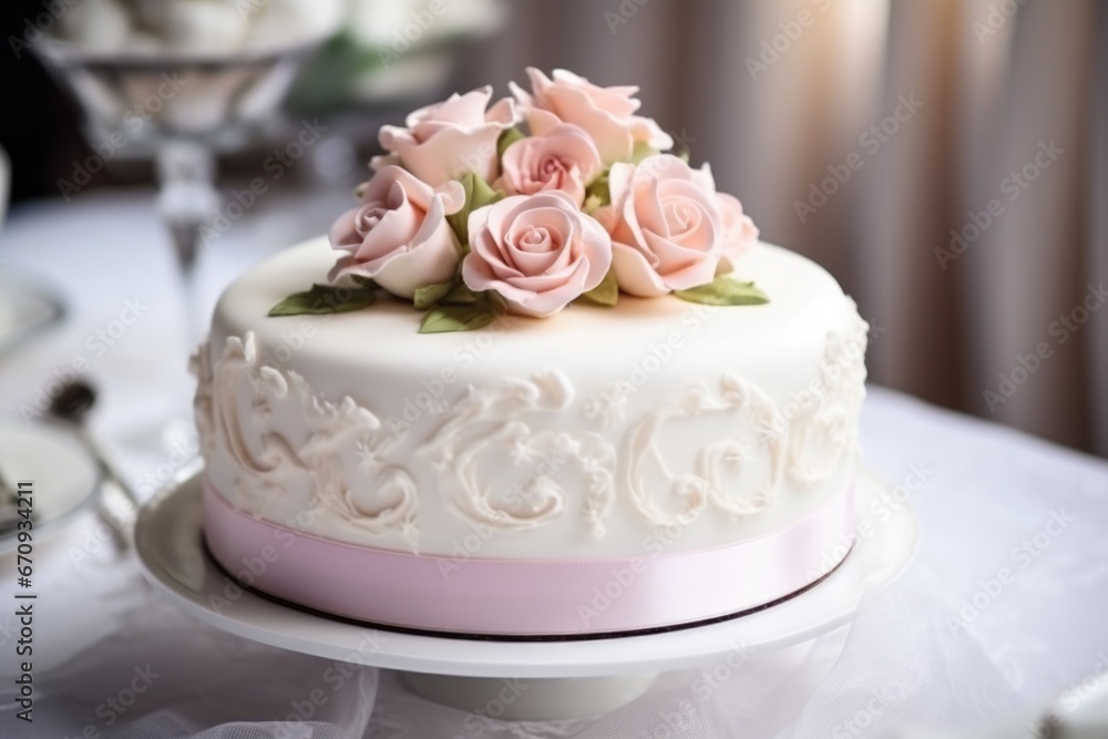 a beautiful wedding cake with decorative icing a beautiful wedding cake with decorative icing