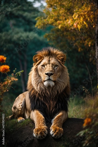 portrait of a lion