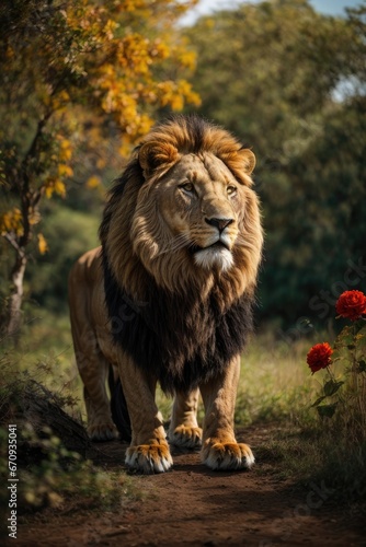 portrait of a lion