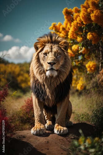 portrait of a lion