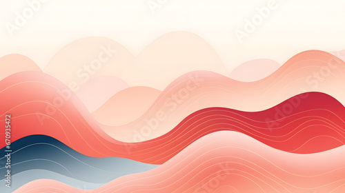 Japanese background with line wave pattern vector. Abstract template with geometric pattern. Mountain layout design in oriental style. Generative AI.