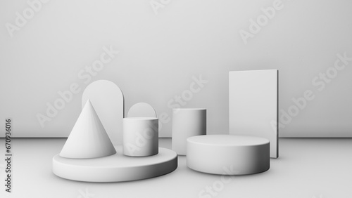 3D geometric shapes for a realistic design
