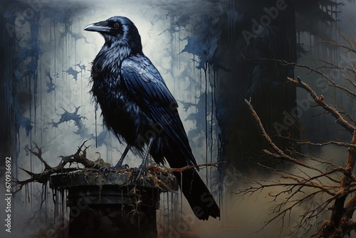 the raven, a gloomy symbol of the morning
