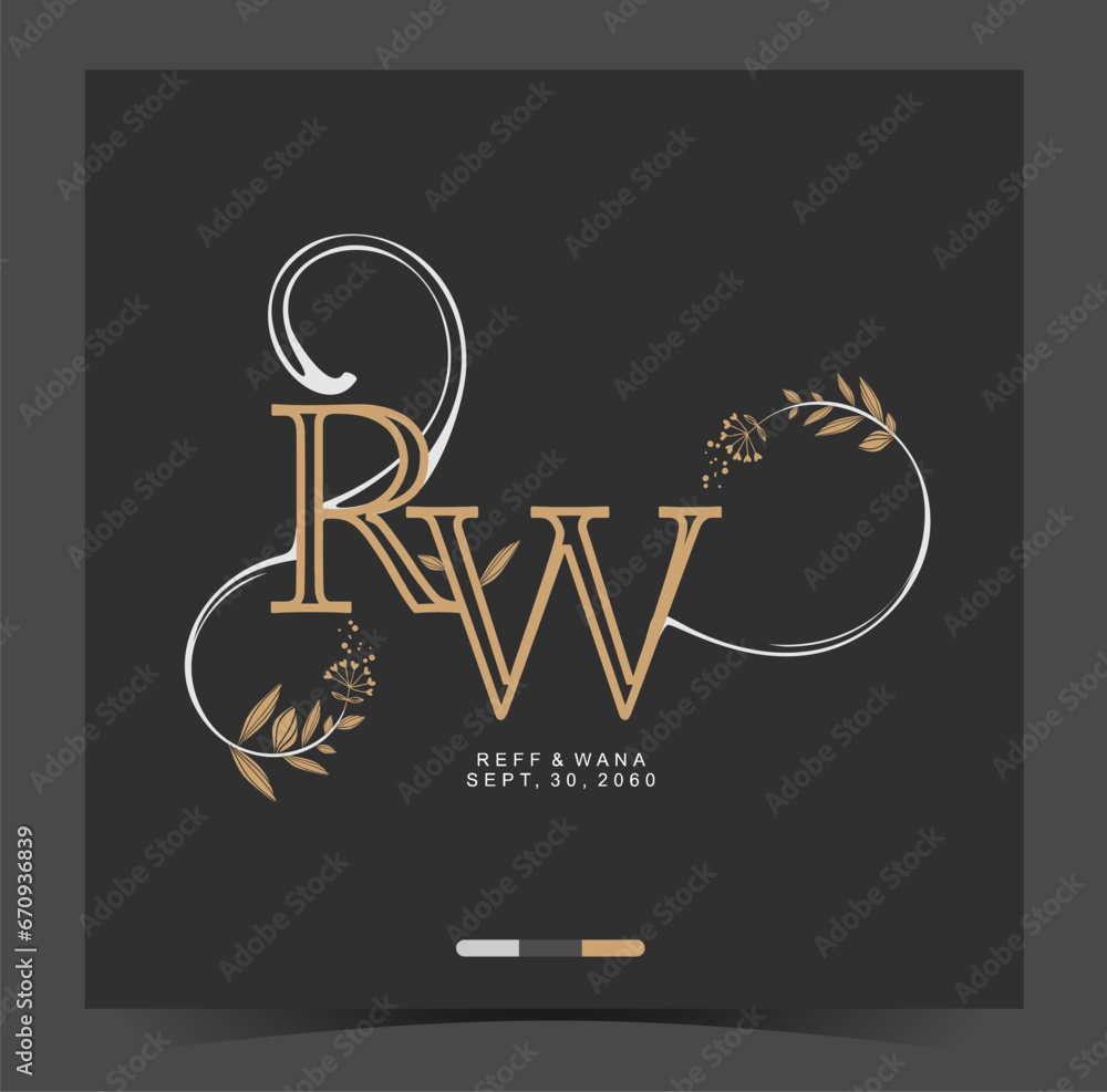 R, W, RW, Beauty vector initial logo, wedding monogram collection, Modern Minimalistic and Floral templates for Invitation cards, Save the Date, Logo identity for restaurant, boutique, cafe in vector R, W, RW, Beauty vector initial logo, wedding monogram collection, Modern Minimalistic and Floral templates for Invitation cards, Save the Date, Logo identity for restaurant, boutique, cafe in vector