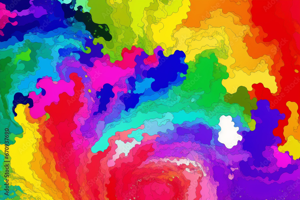 An abstract colorful background. A Symphony of Colors. Exploring the Abstract Realm. Generative AI