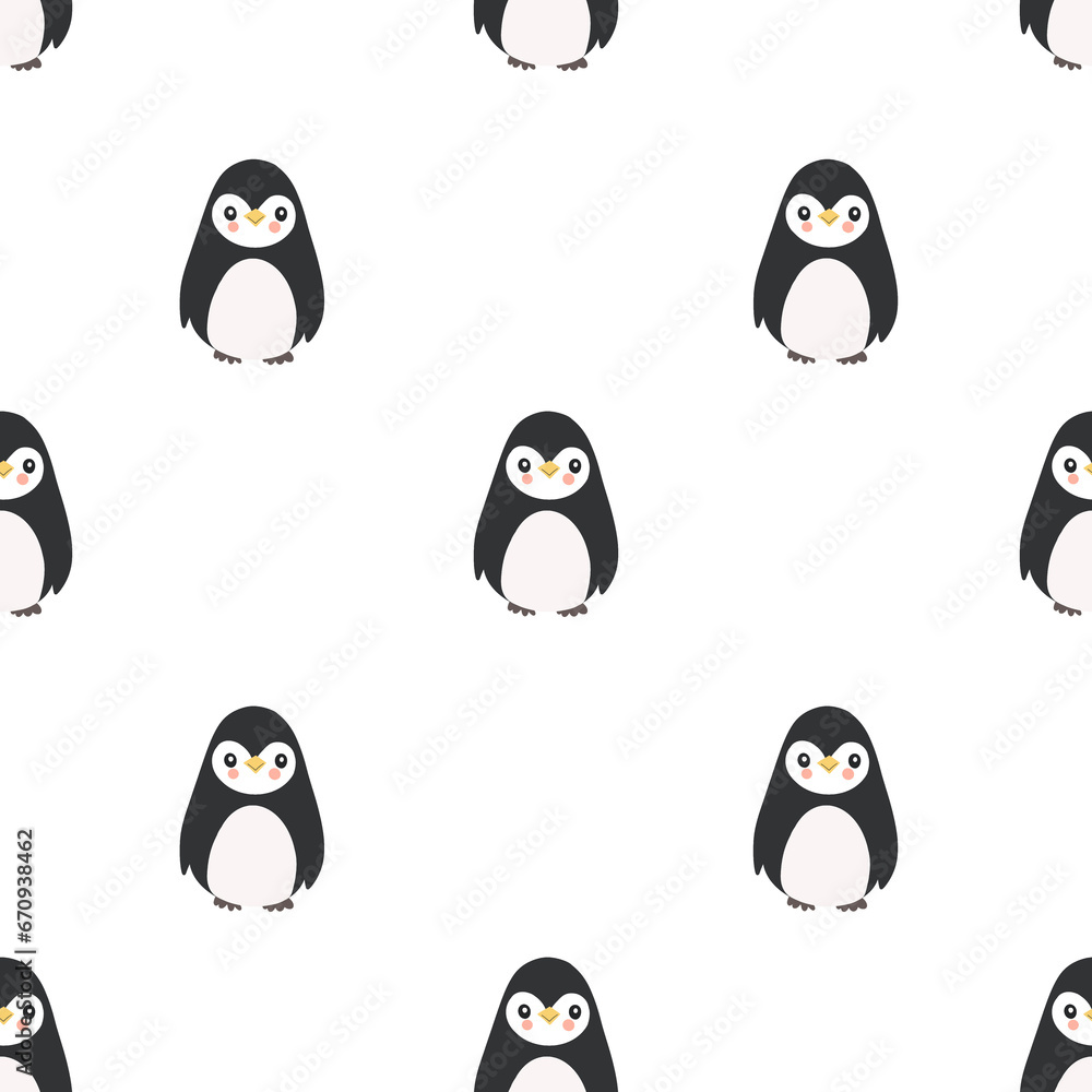 Obraz premium seamless pattern with penguins
