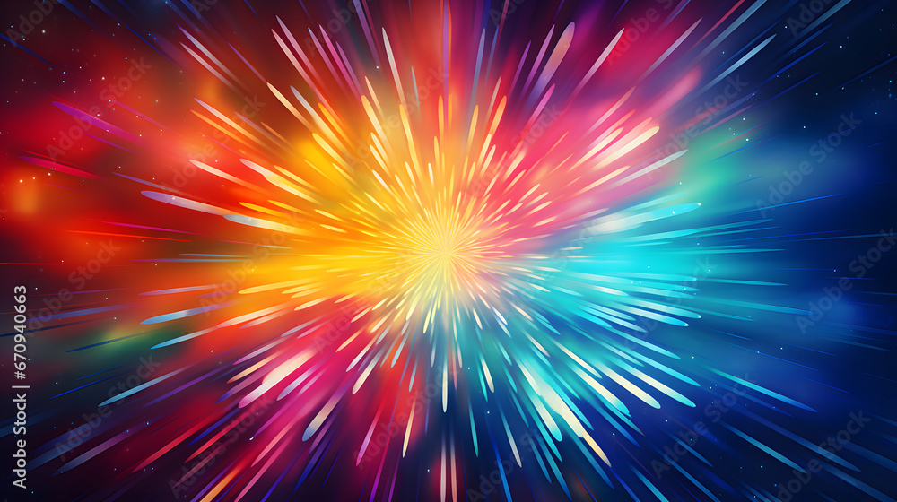 colorful radial radiant effect. Generative AI. colorful radial radiant effect. Generative AI.
