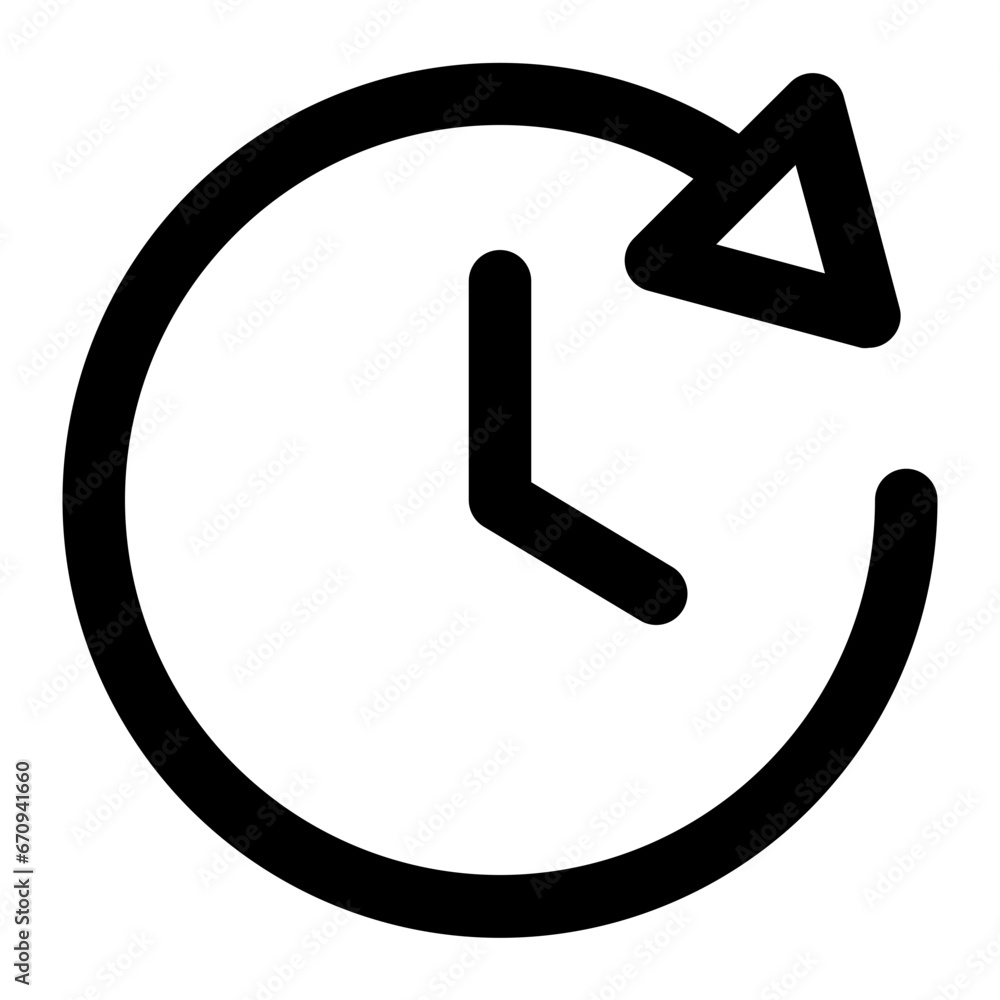Time Clock Icon Vector. Flat Outline Style Design Vector Illustration. Can be used for UI, website and mobile app Time Clock Icon Vector. Flat Outline Style Design Vector Illustration. Can be used for UI, website and mobile app