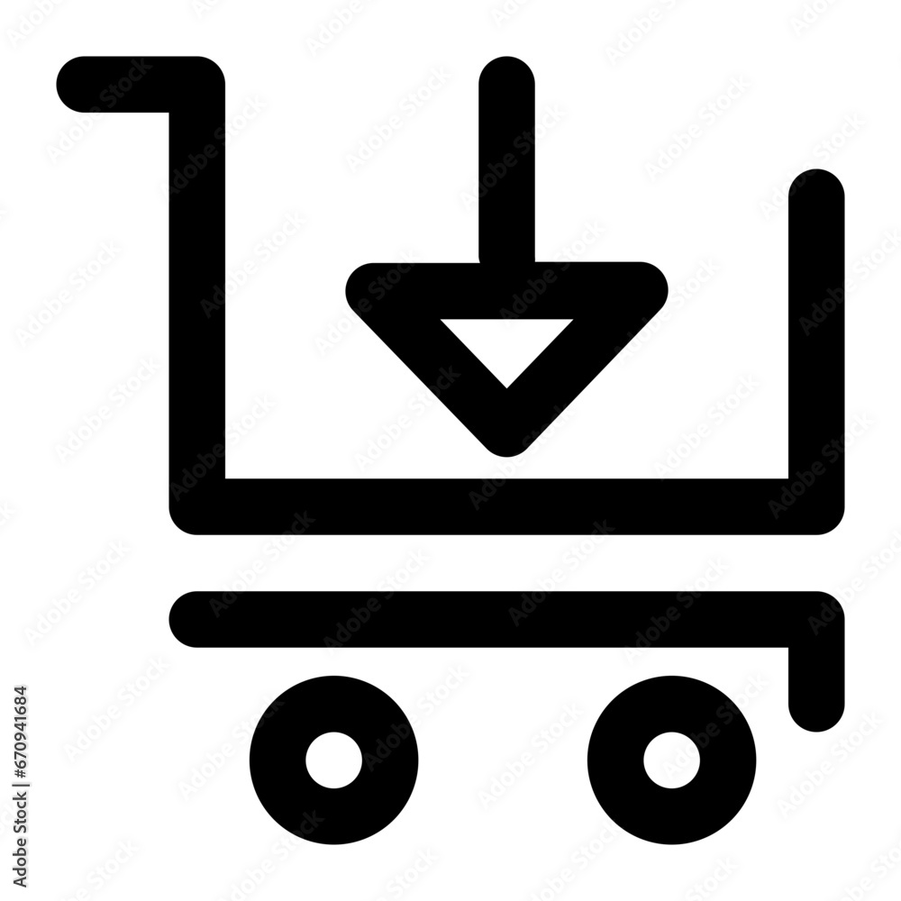 add cart Icon Vector. Outline Shopping Cart Sign. Isolated Contour Symbol Illustration add cart Icon Vector. Outline Shopping Cart Sign. Isolated Contour Symbol Illustration