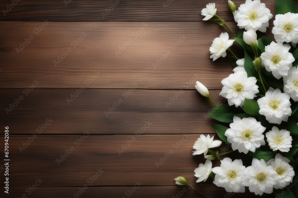 white flowers on wooden background white flowers on wooden background