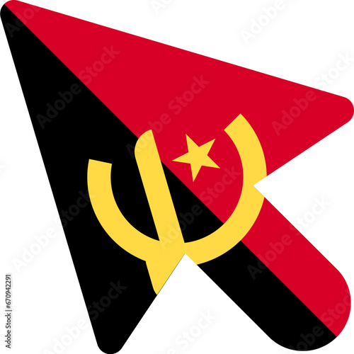 Angola  flag On curser photo