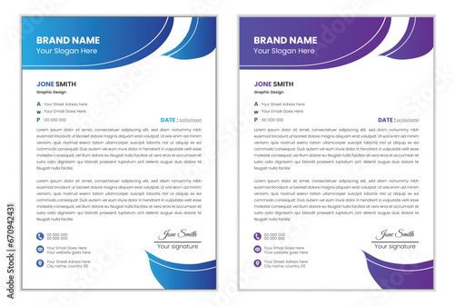 Modern business and corporate letterhead template business letterhead template.