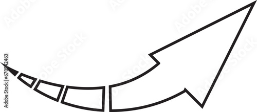 矢印＿アウトラインあり　塗りなし

