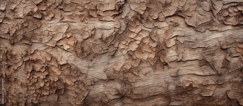 Detailed texture of the bark on a tree