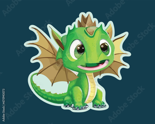 Dragon Vector Sticker  Animals  Cartoon   Design