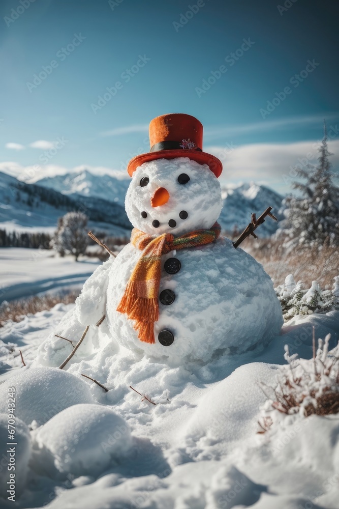 Obraz premium snowman of the snow