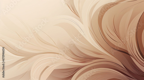 Abstract minimalistic background with linies in beige and brown color as wallpaper background illustration