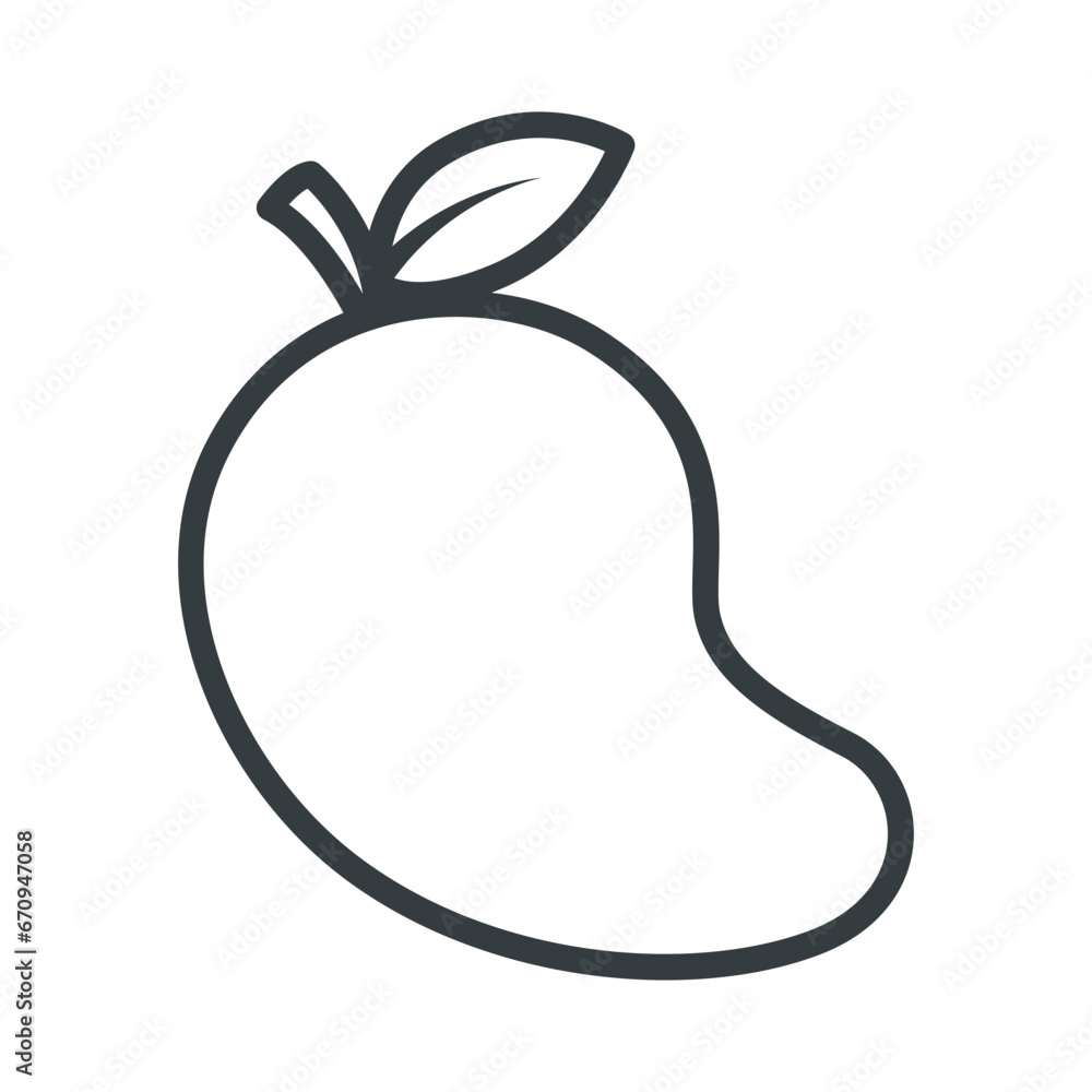 Mango fruit vector icon on trendy design Mango fruit vector icon on trendy design