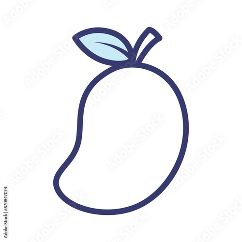Mango fruit vector icon on trendy design