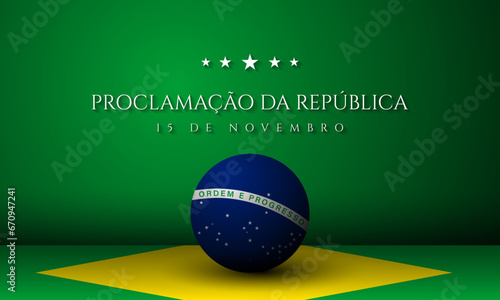 Brazil Republic Day Background Design.
