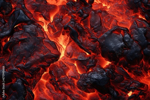 Bubbling Lava Texture. Close-up of bubbling and molten lava with intense texture.