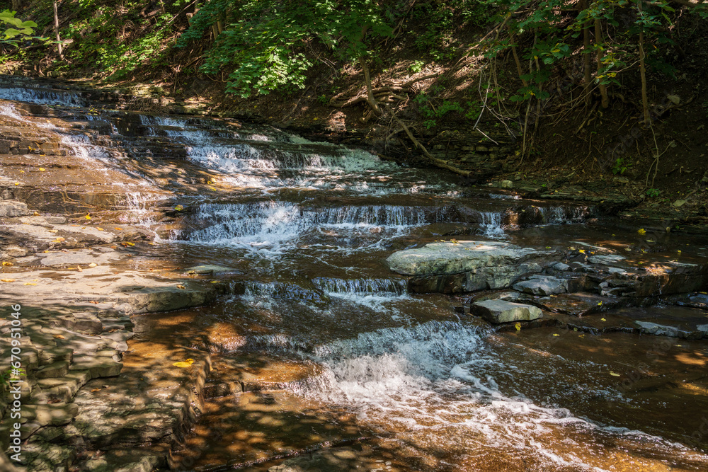 Buttermilk Falls State Park in Upstate New York Buttermilk Falls State Park in Upstate New York