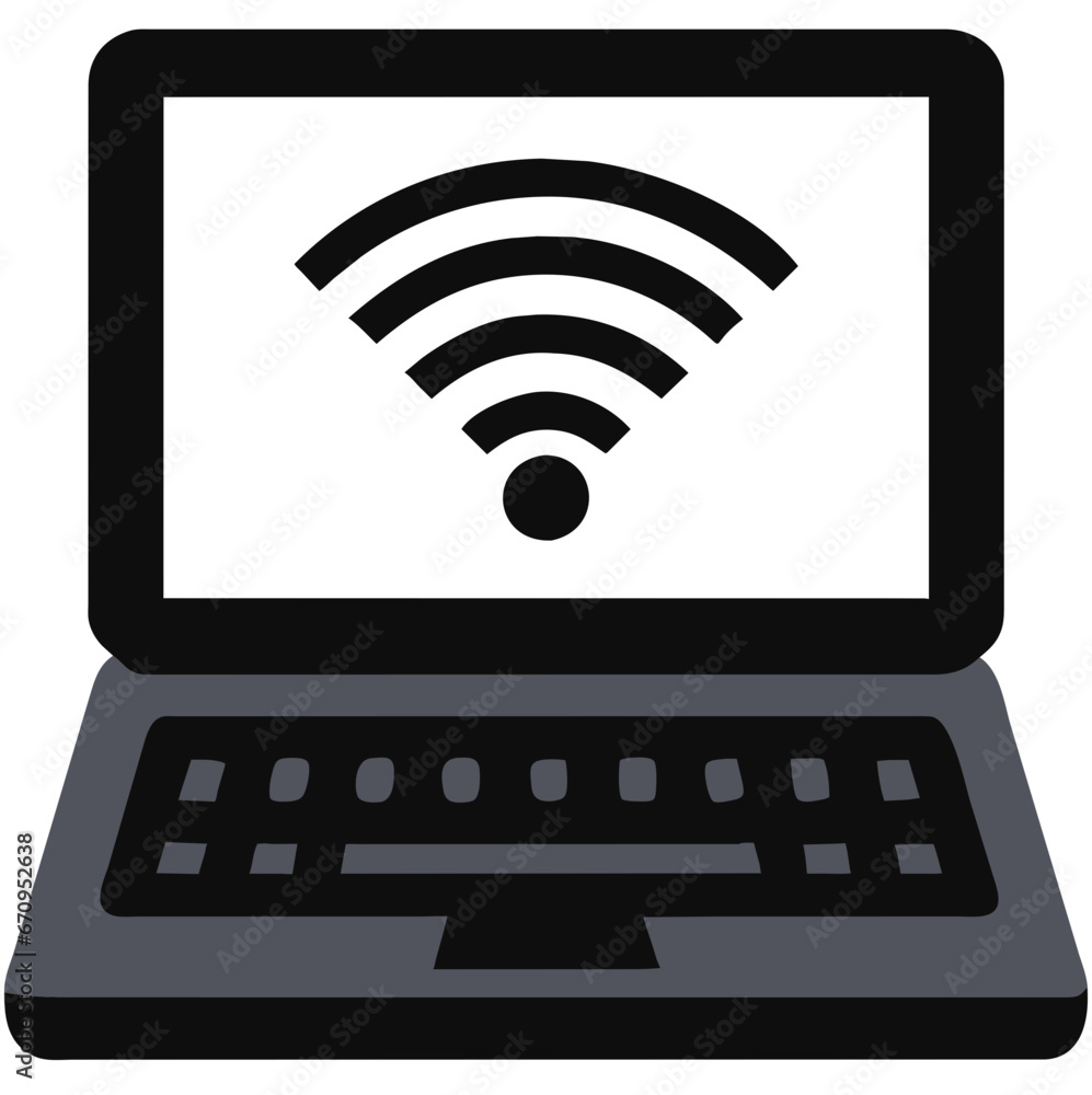 laptop icon on white laptop icon on white
