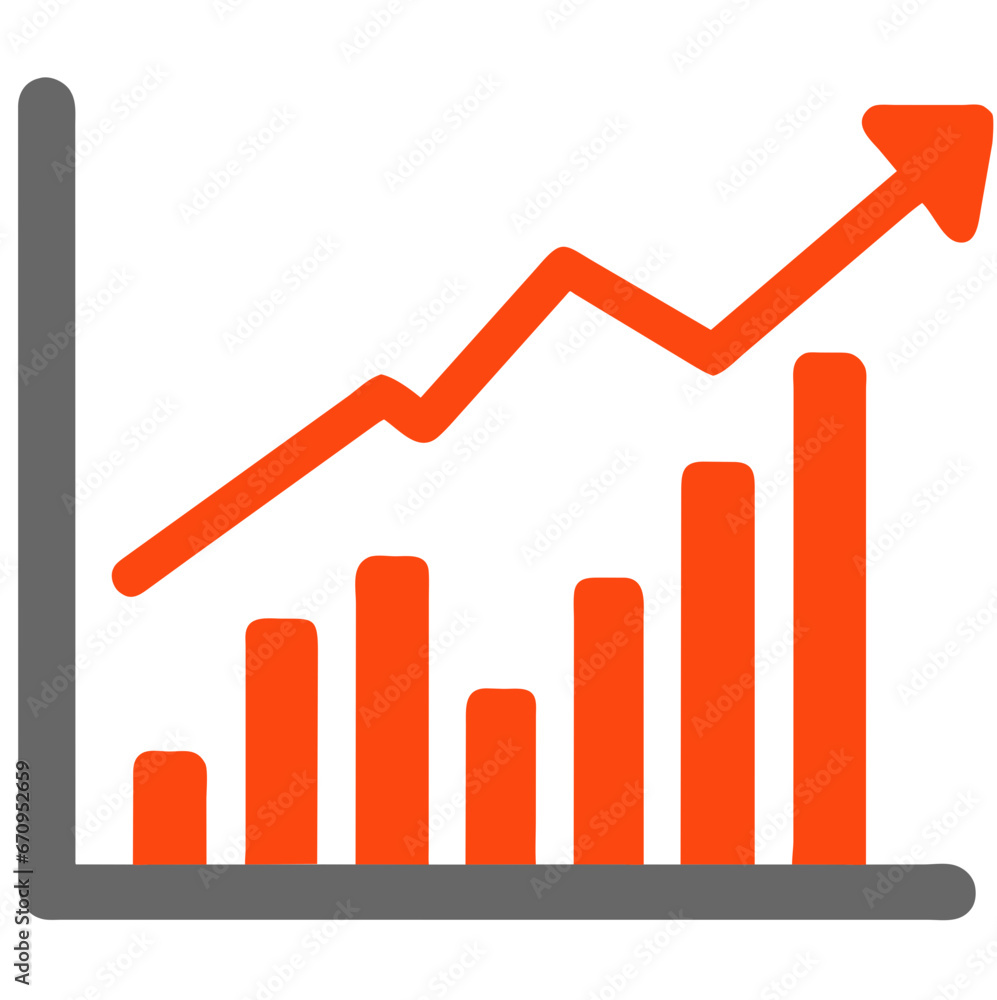business graph and arrow business graph and arrow