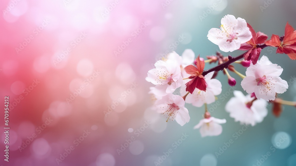 asian cherry blossom floral wallpaper for traditional decoration
