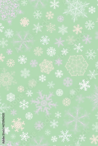 Seamless Christmas snowflake pattern. Generative AI.