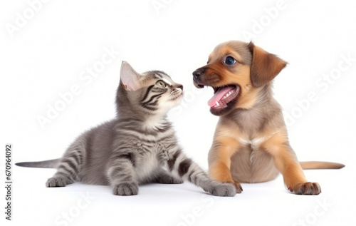 The Playful Dog and Curious Kitten, Unlikely Best Friends
