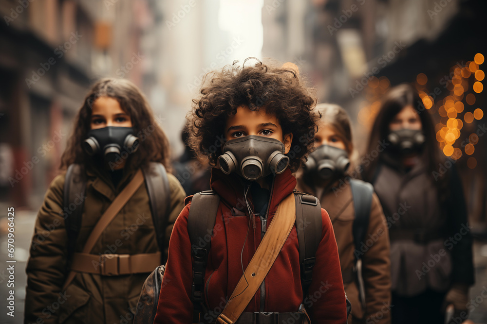 wearing masks on the city streets with high pollution concentrations wearing masks on the city streets with high pollution concentrations