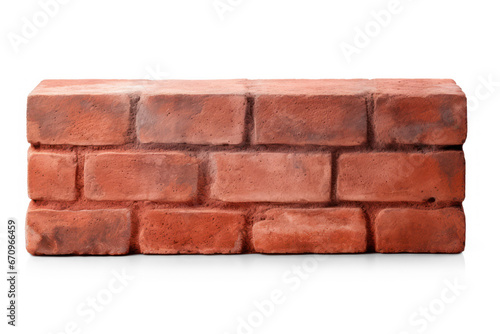 Red bricks  brick wall  masonry isolated on transparent background.