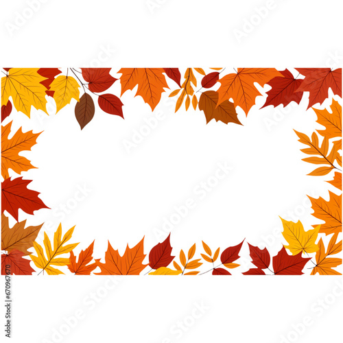 Autumn frame leaves