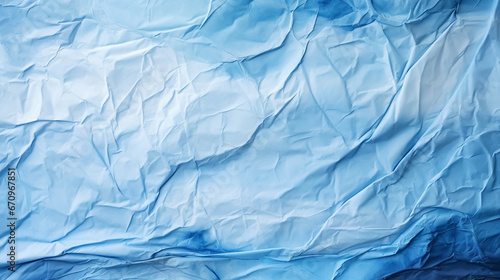 Wallpaper Mural Blue crumpled paper texture. Blank background with creases. Generative AI Torontodigital.ca