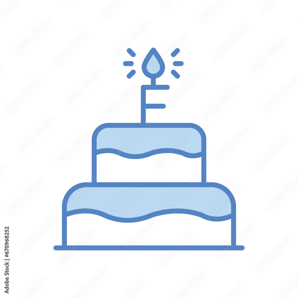 Cake icon isolate white background vector stock illustration. Cake icon isolate white background vector stock illustration.