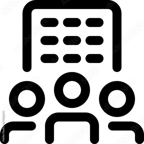 Agency in outline icon. Teamwork, group, employees, partnership, human resources