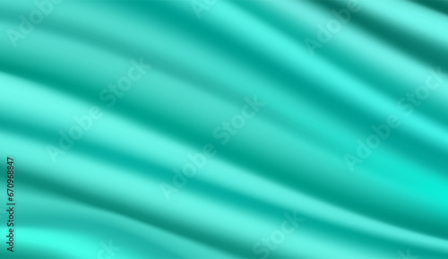 abstract background luxurious green fabric or liquid waves or the folds of the silk satin background, white silk.
