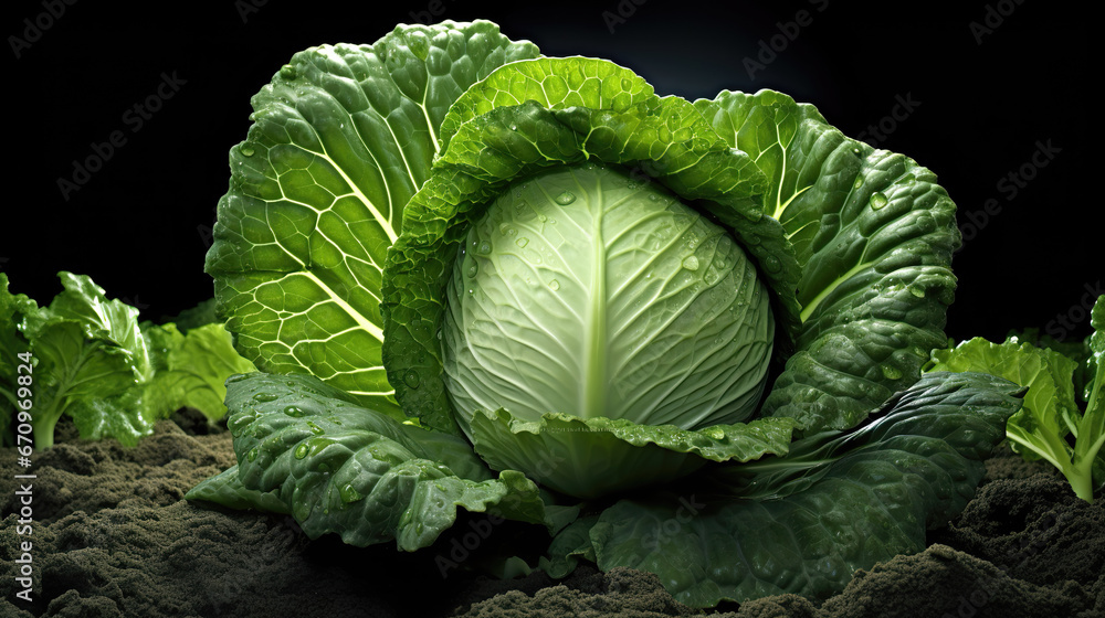 Fototapeta premium beautiful cabbages photoshooting artwork