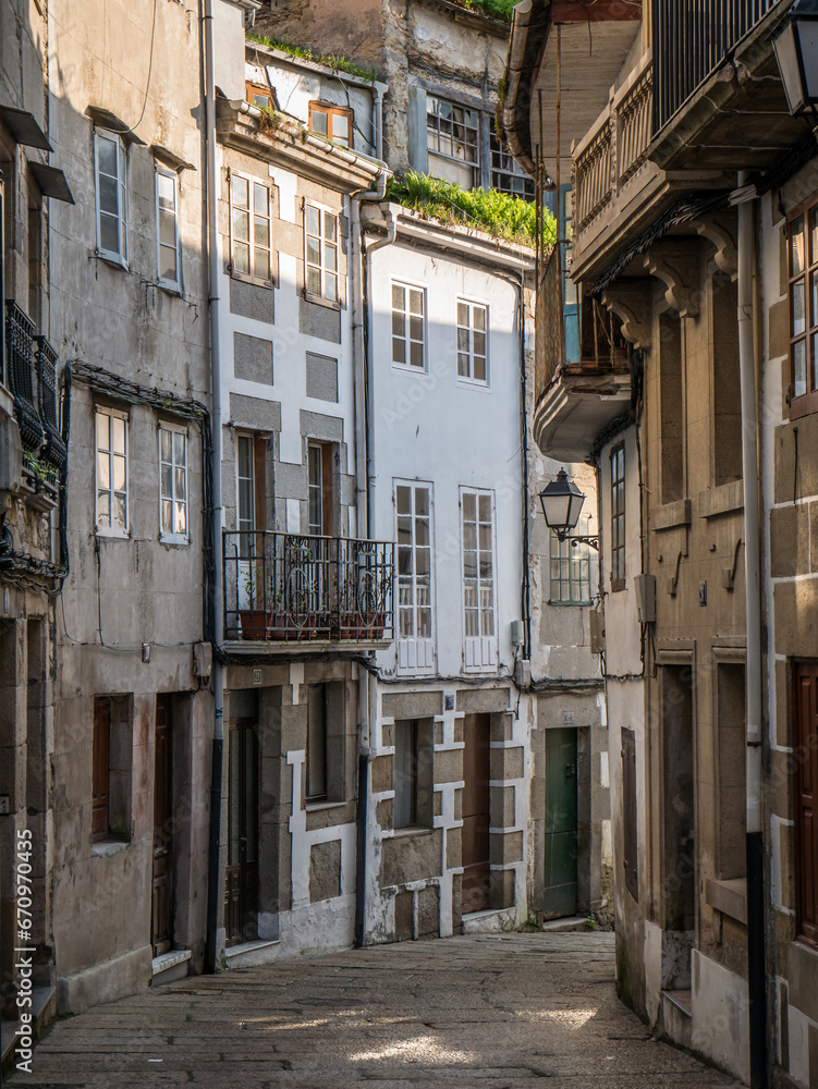Streetview of the old town of Viveiro, Lugo, Galicia, Spain